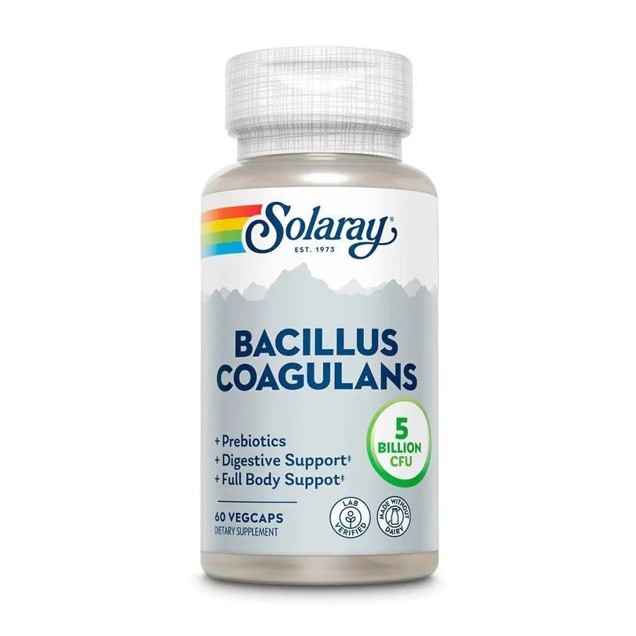 Solaray Bacillus Coagulans 5 Billion CFU Vegetarian Capsules Prebiotics 60 Count