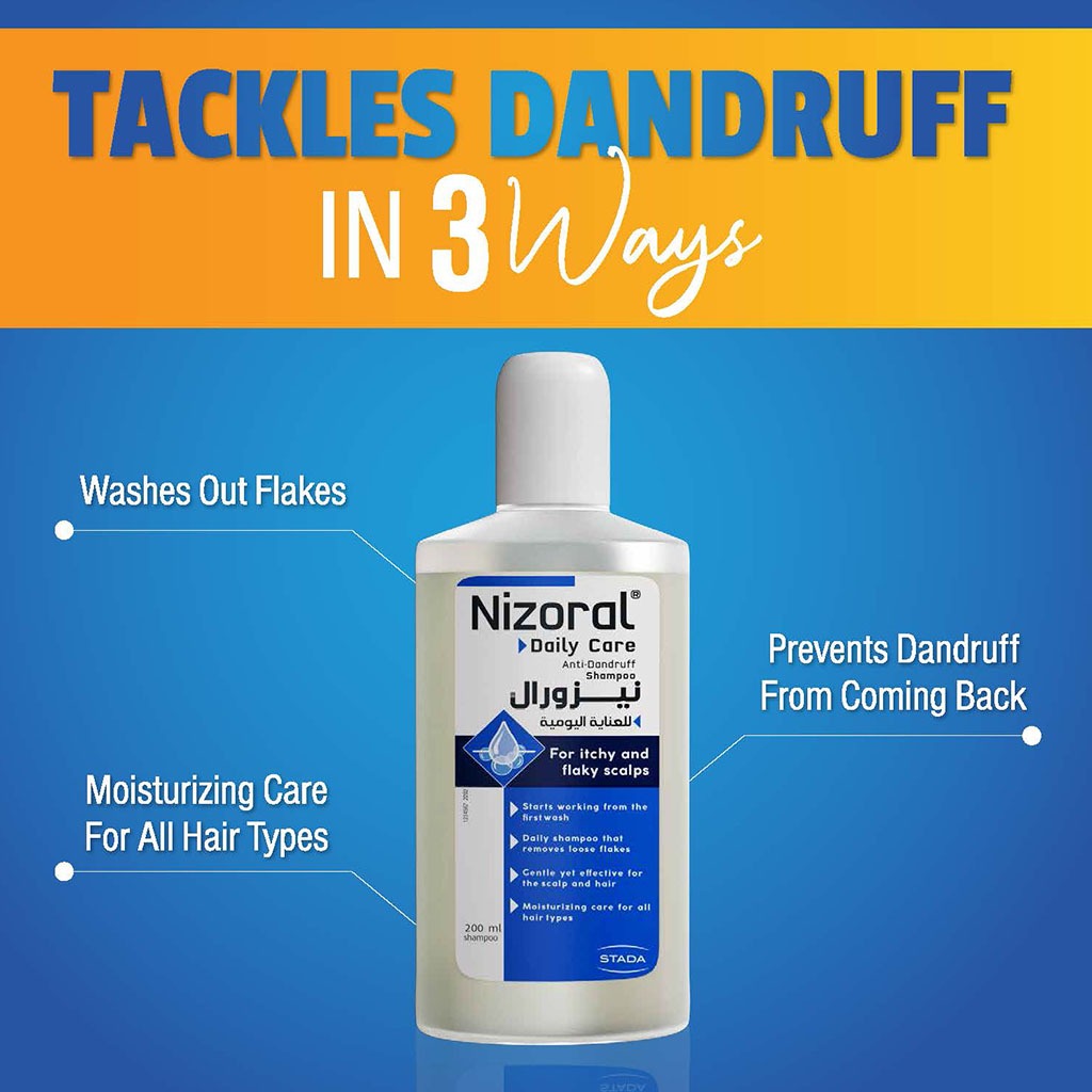 Nizoral Daily Care Anti Dandruff Shampoo For Itchy And Flaky Scalp 200ml - Easy Pharmacy LLC