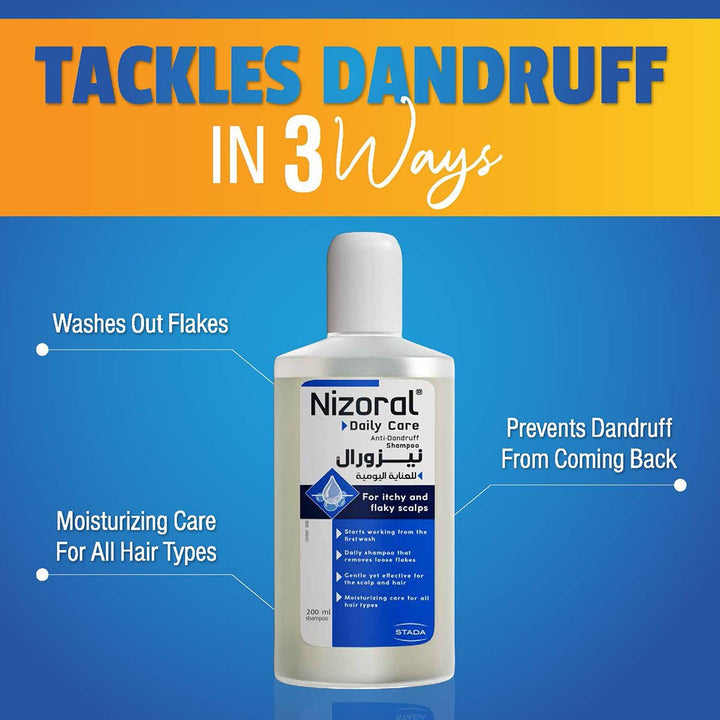 Nizoral Daily Care Anti Dandruff Shampoo For Itchy And Flaky Scalp 200ml - Easy Pharmacy LLC