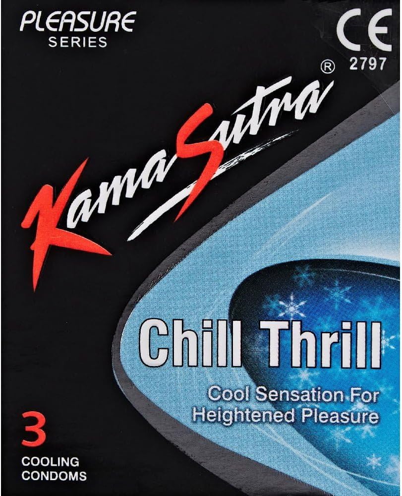 KamaSutra Chill Thrill Condoms Lubricated 3 Count