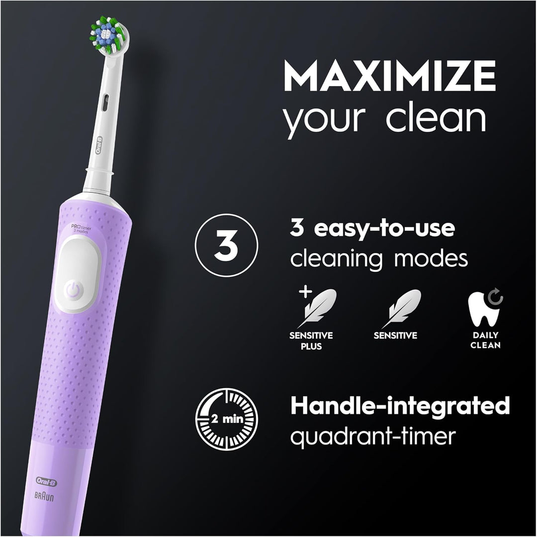 Oral-B Vitality 300 Rechargeable Toothbrush with CrossAction Brush Head, 3 Cleaning Modes & 2 Minutes Built-in Timer D103.413.3