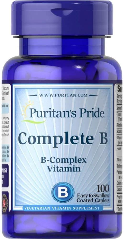 Puritan’s Pride Complete B-Complex Vitamin – 100 Caplets