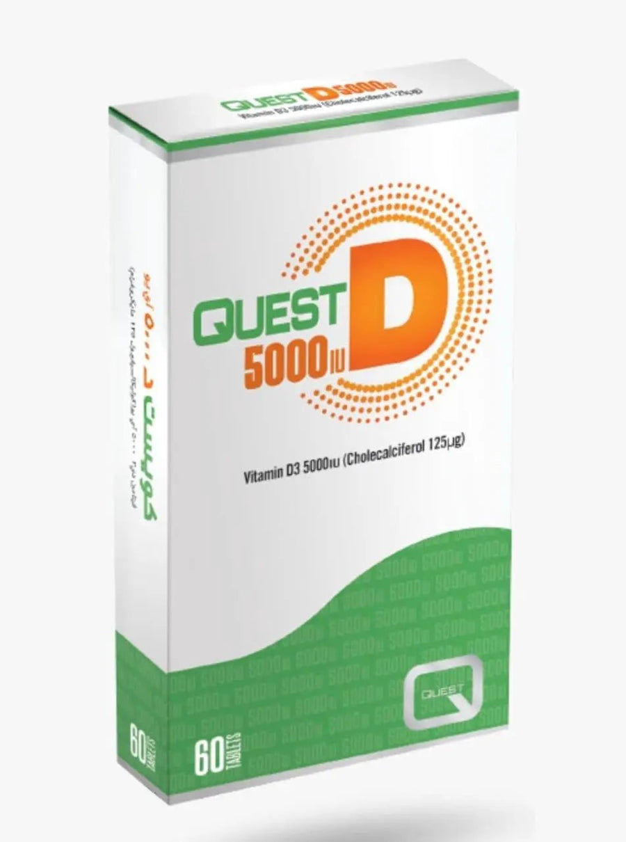 Quest D 5,000IU Vitamin D3 Supplement Tablets Pack of 60’s