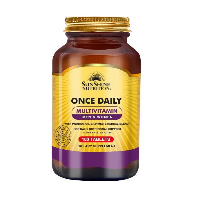 Sunshine Nutrition Once Daily Multivitamin 100 Tablets – Men & Women’s Daily Nutritional & Wellness Support
