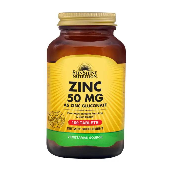 Sunshine Nutrition Zinc 50 mg – 100 Tablets