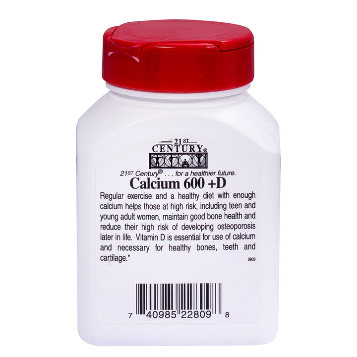 21st Century Calcium 600 + D Caplets For Bone Health, Pack of 75's - Easy Pharmacy LLC