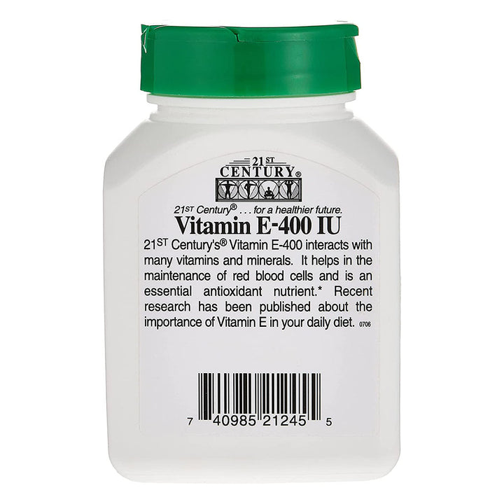 21st Century E-400 Vitamin E 400IU Softgel For Immune & Heart Support, Pack of 110's - Easy Pharmacy LLC