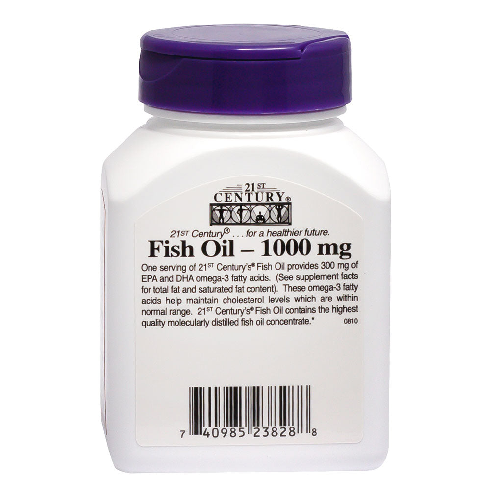 21st Century Omega 3 1000mg Fish Oil Supplement Softgels, Pack of 30's - Easy Pharmacy LLC