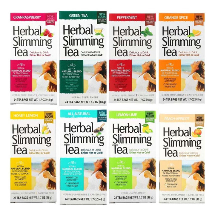 21st Century Herbal Slimming Tea Bag, CranRaspberry, Pack of 24's - Easy Pharmacy LLC