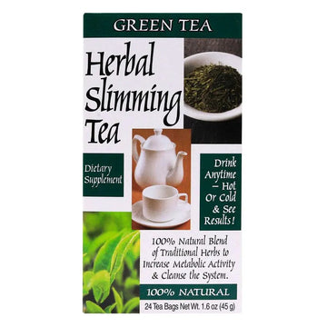21st Century Herbal Slimming Tea Bag Green Tea Pack of 24 Tea Bags Supports Weight Loss and Detox