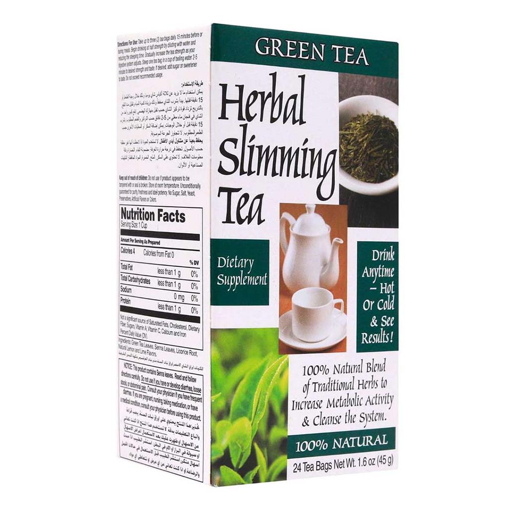 21st Century Herbal Slimming Tea Bag, Green Tea, Pack of 24's - Easy Pharmacy LLC