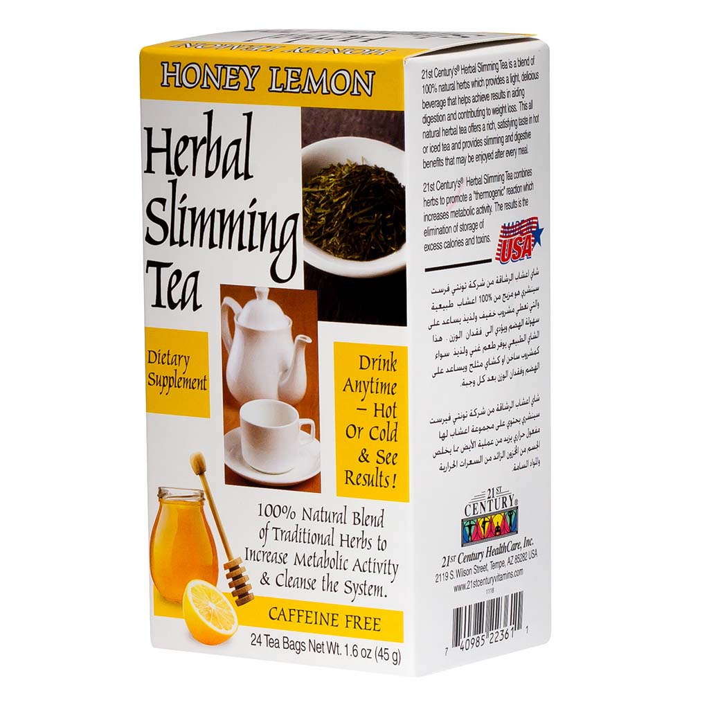 21st Century Herbal Slimming Tea Bag, Honey Lemon, Pack of 24's - Easy Pharmacy LLC