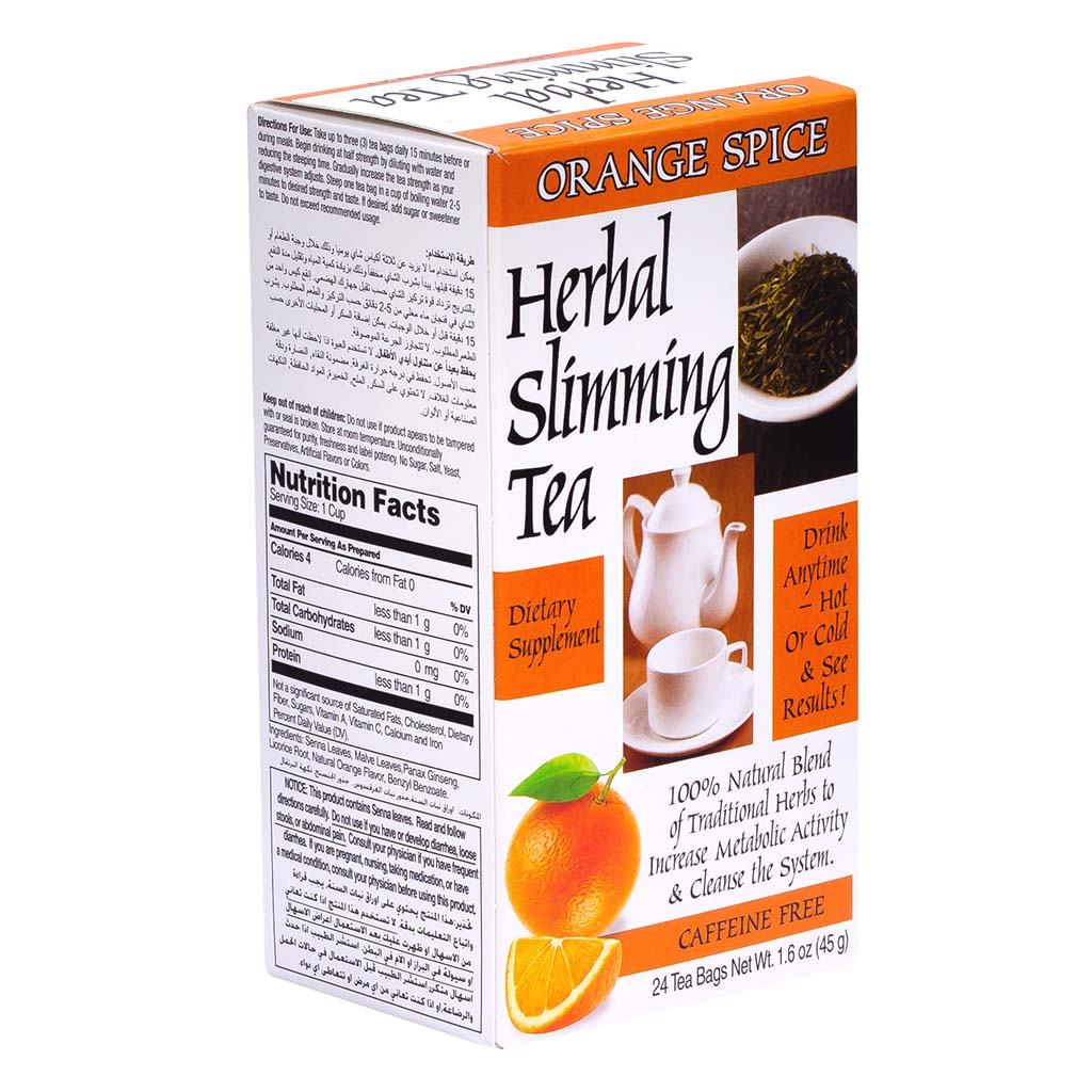 21st Century Herbal Slimming Tea Bag, Orange Spice, Pack of 24's - Easy Pharmacy LLC