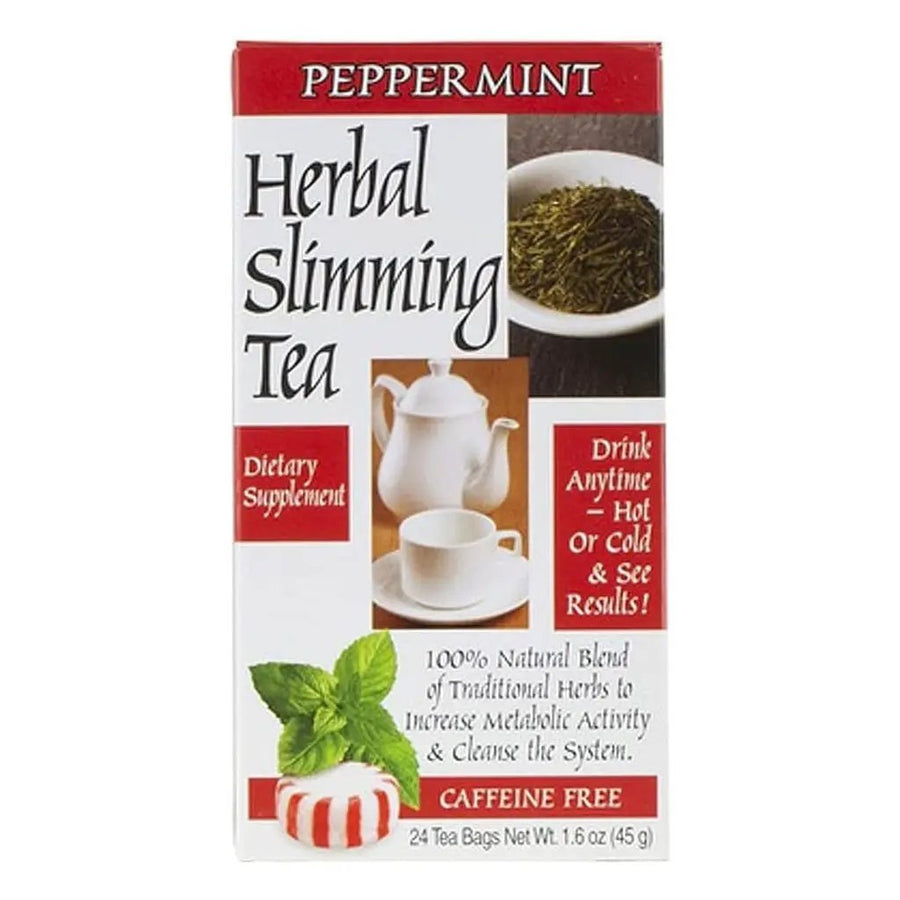 21st Century Herbal Slimming Tea Bag Peppermint Contains Senna Caffeine Free Pack of 24 Tea Bags Supports Weight Loss