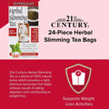 21st Century Herbal Slimming Tea Bag Peppermint Contains Senna Caffeine Free Pack of 24 Tea Bags Supports Weight Loss