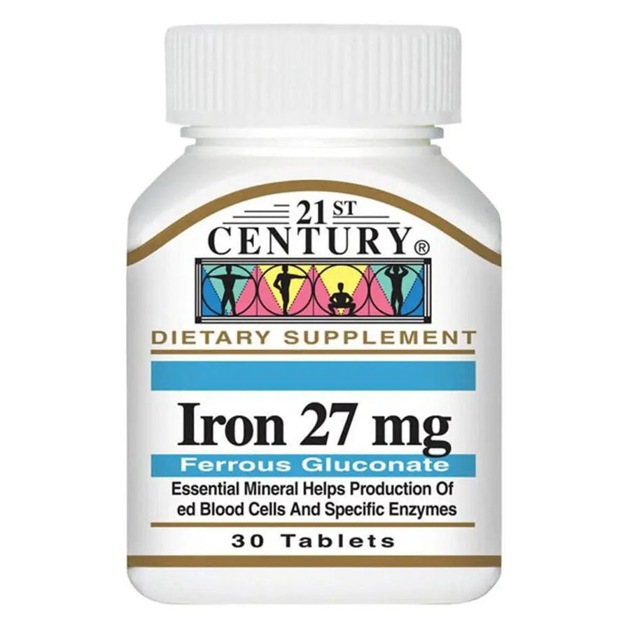 21st Century Iron Tablets 27 mg Supports Healthy Blood Count And Red Blood Cell Formation Pack Of 30