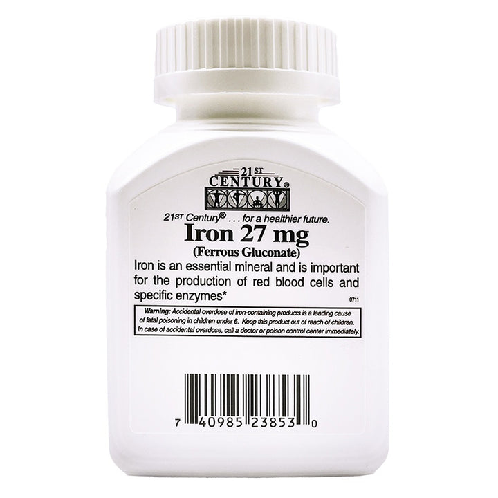 21st Century 27mg Iron Tablets For Healthy Blood Count, Pack of 30's - Easy Pharmacy LLC