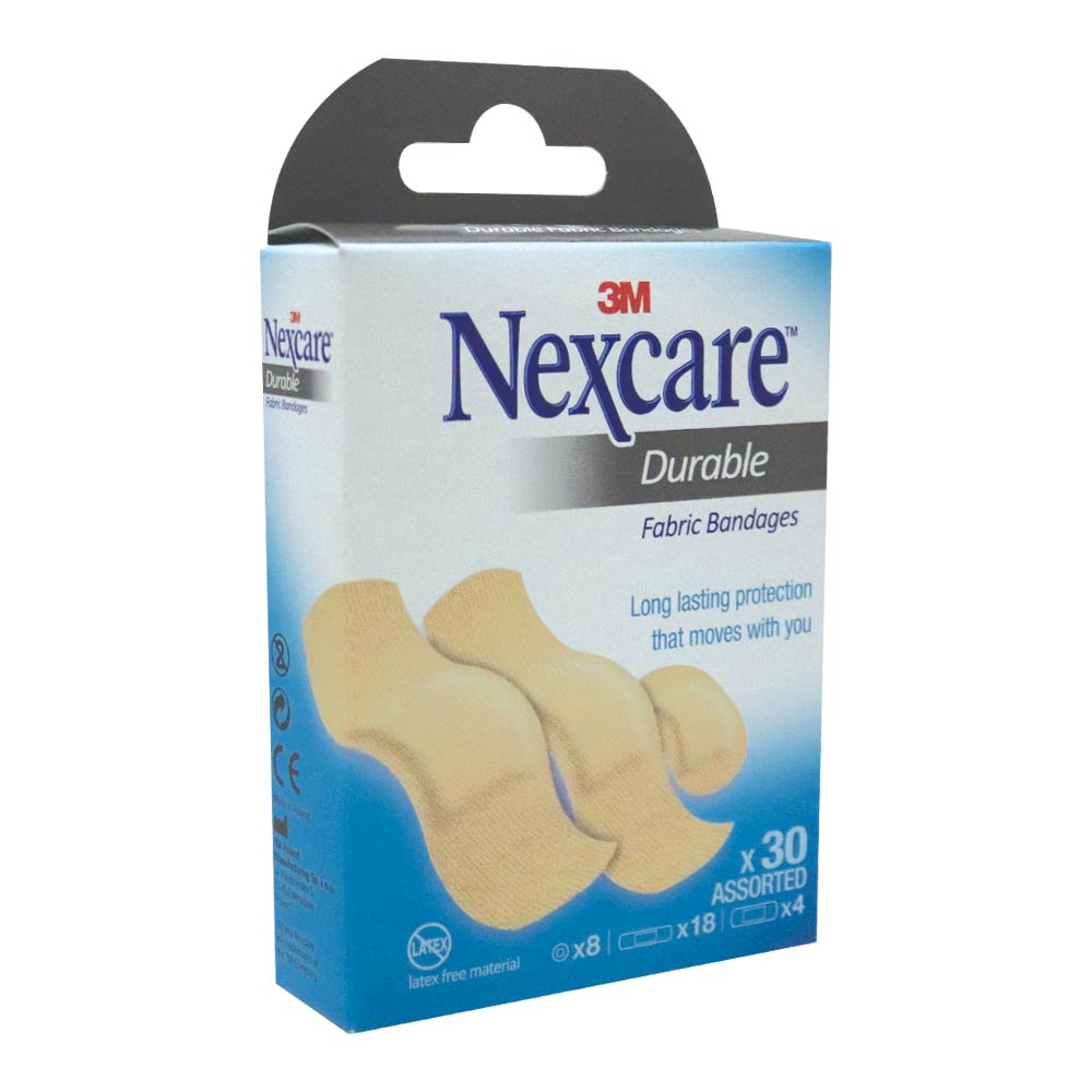 3M Nexcare Durable Fabric Bandage Assorted 30's - Easy Pharmacy LLC