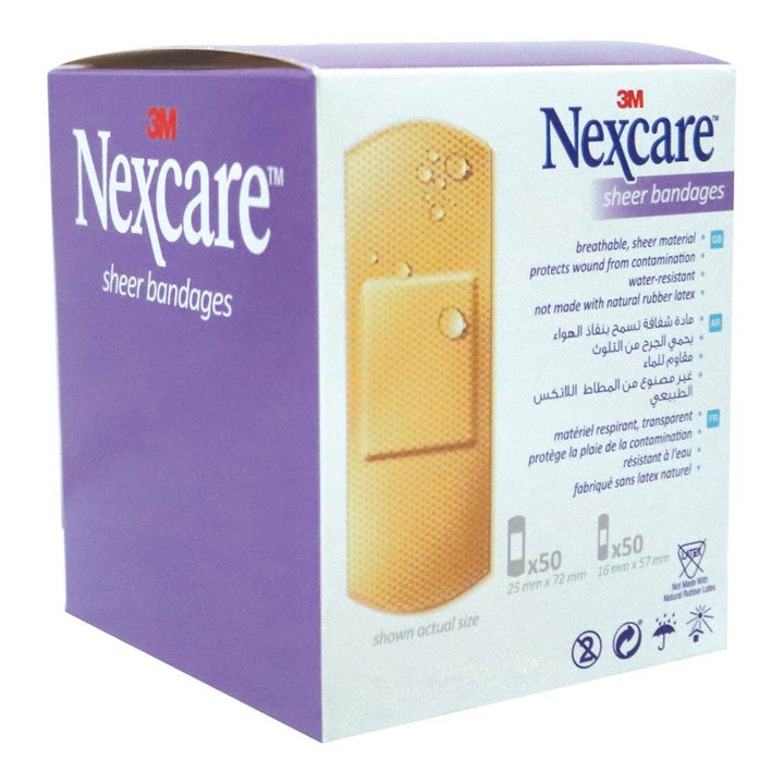 3M Nexcare Sheer Assorted Bandages 100's - Easy Pharmacy LLC