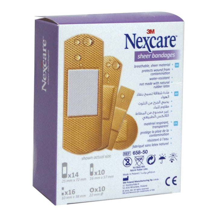 3M Nexcare Sheer Assorted Bandages 50's - Easy Pharmacy LLC