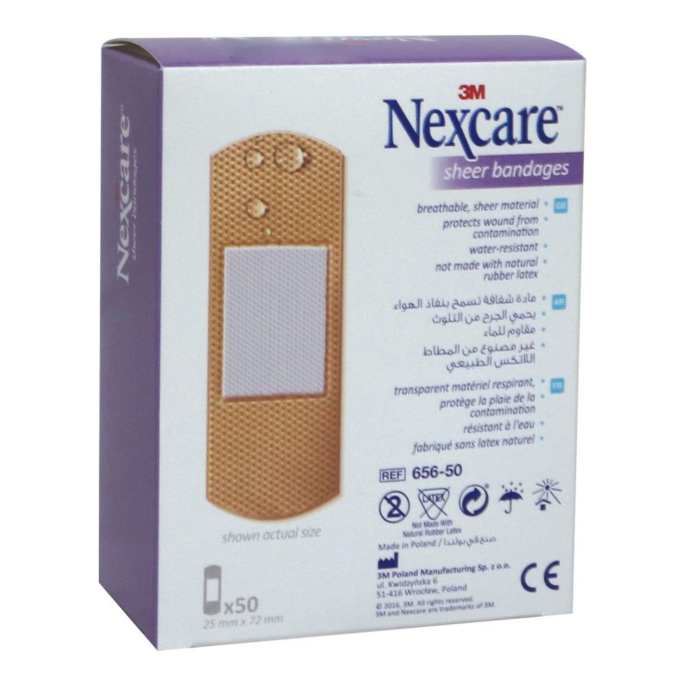 3M Nexcare Sheer Bandages One Size 50's - Easy Pharmacy LLC