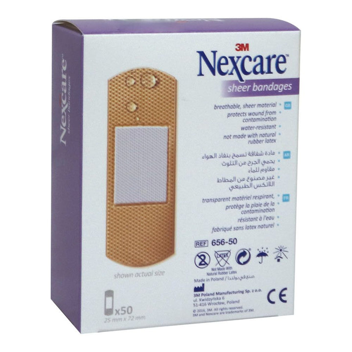 3M Nexcare Sheer Bandages One Size 50's - Easy Pharmacy LLC