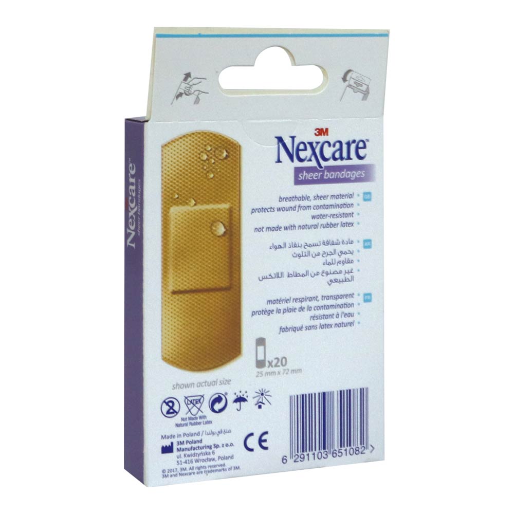 3M Nexcare Sheer Bandages 20's - Easy Pharmacy LLC