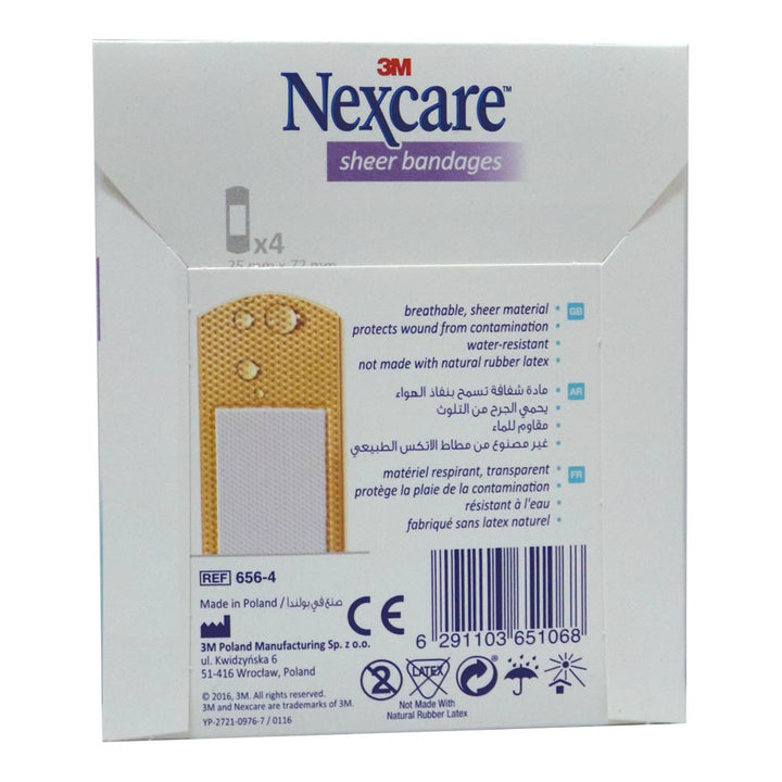 3M Nexcare Sheer Bandages 4's - Easy Pharmacy LLC