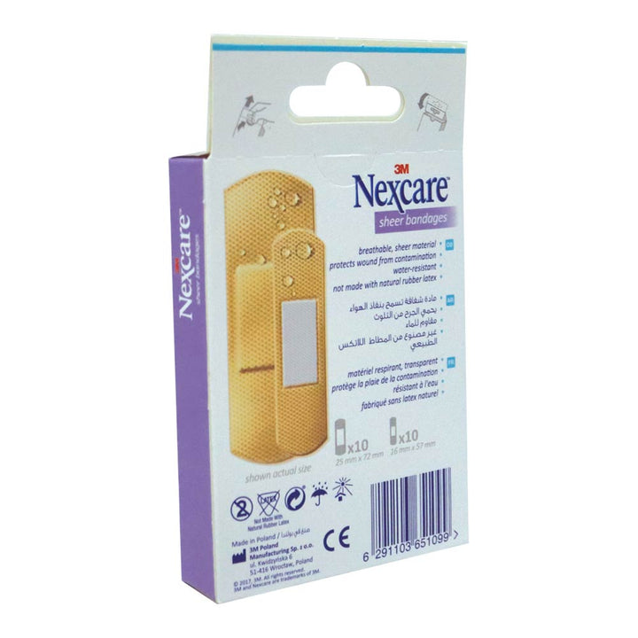 3M Nexcare Sheer Assorted Bandages 20's - Easy Pharmacy LLC