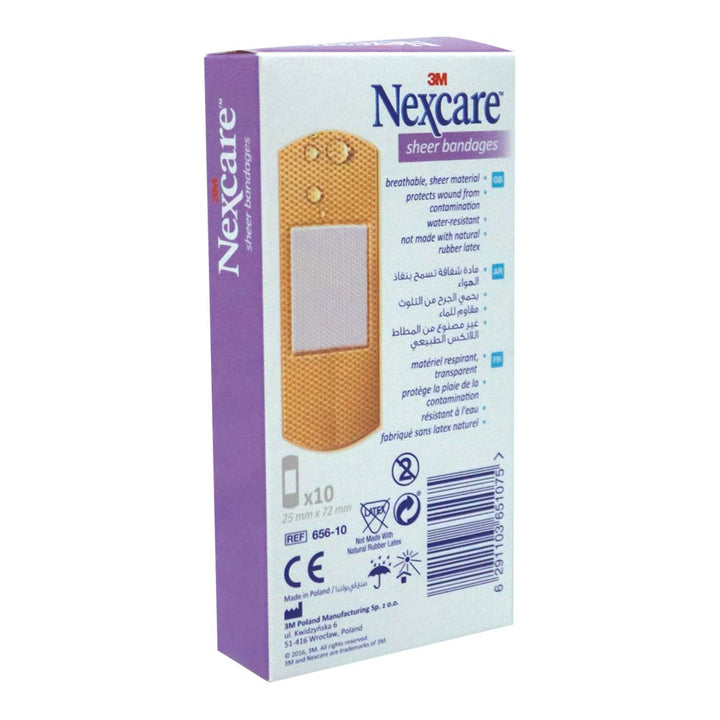3M Nexcare Sheer Bandages 10's - Easy Pharmacy LLC
