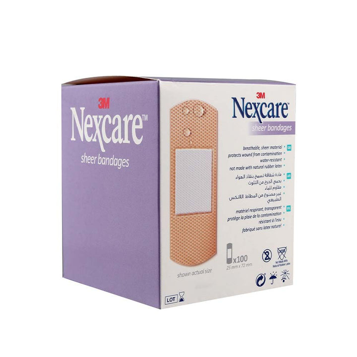 3M Nexcare Sheer Plastic Bandages 100's - Easy Pharmacy LLC