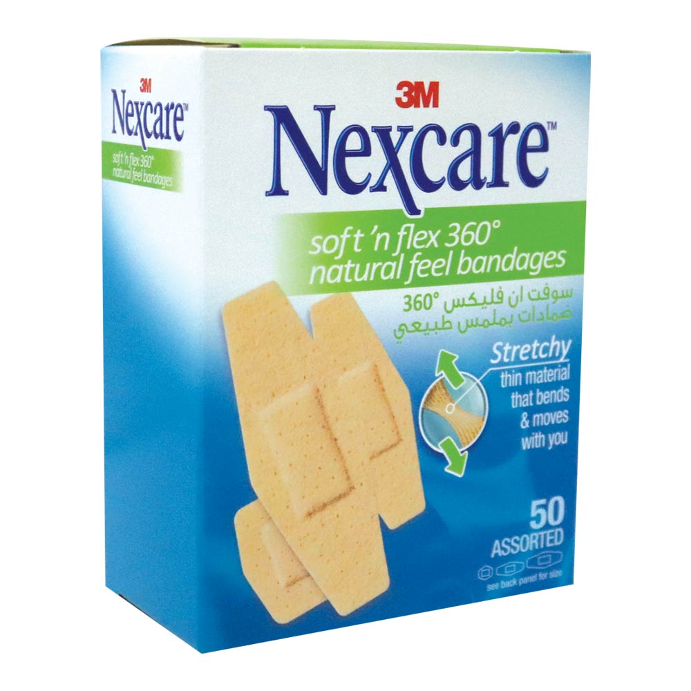 3M Nexcare Soft 'n flex Assorted Bandage 50's - Easy Pharmacy LLC