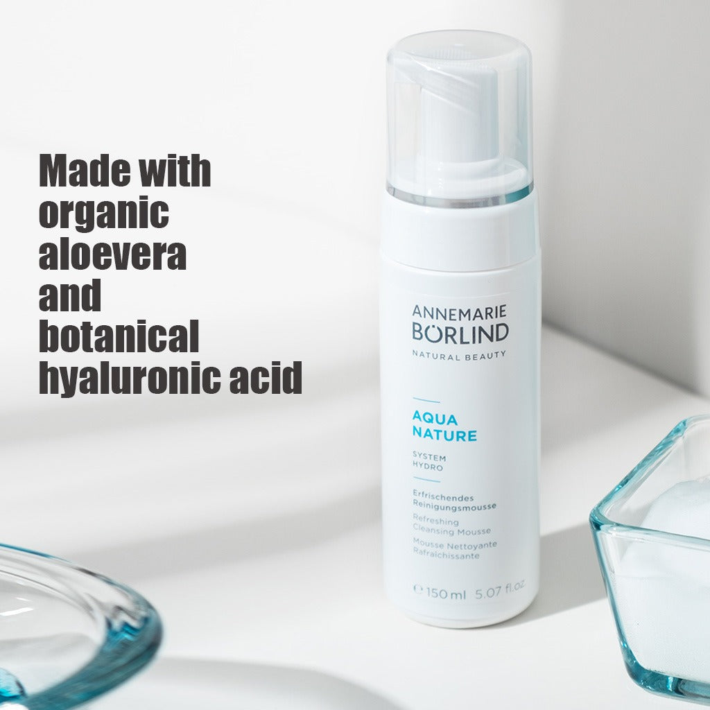 Annemarie Borlind Aquanature Refreshing Cleansing Mousse For Dirt & Make-up Removal 150ml - Easy Pharmacy LLC