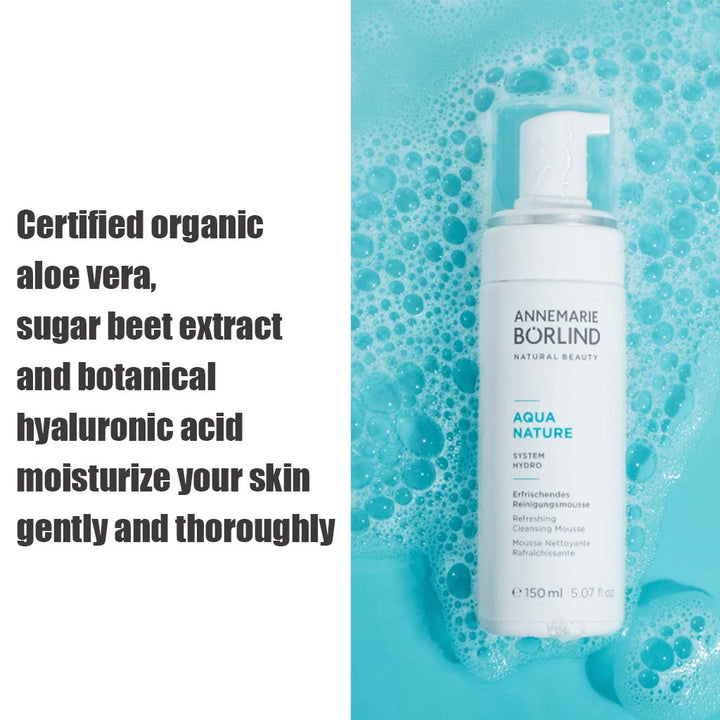 Annemarie Borlind Aquanature Refreshing Cleansing Mousse For Dirt & Make-up Removal 150ml - Easy Pharmacy LLC
