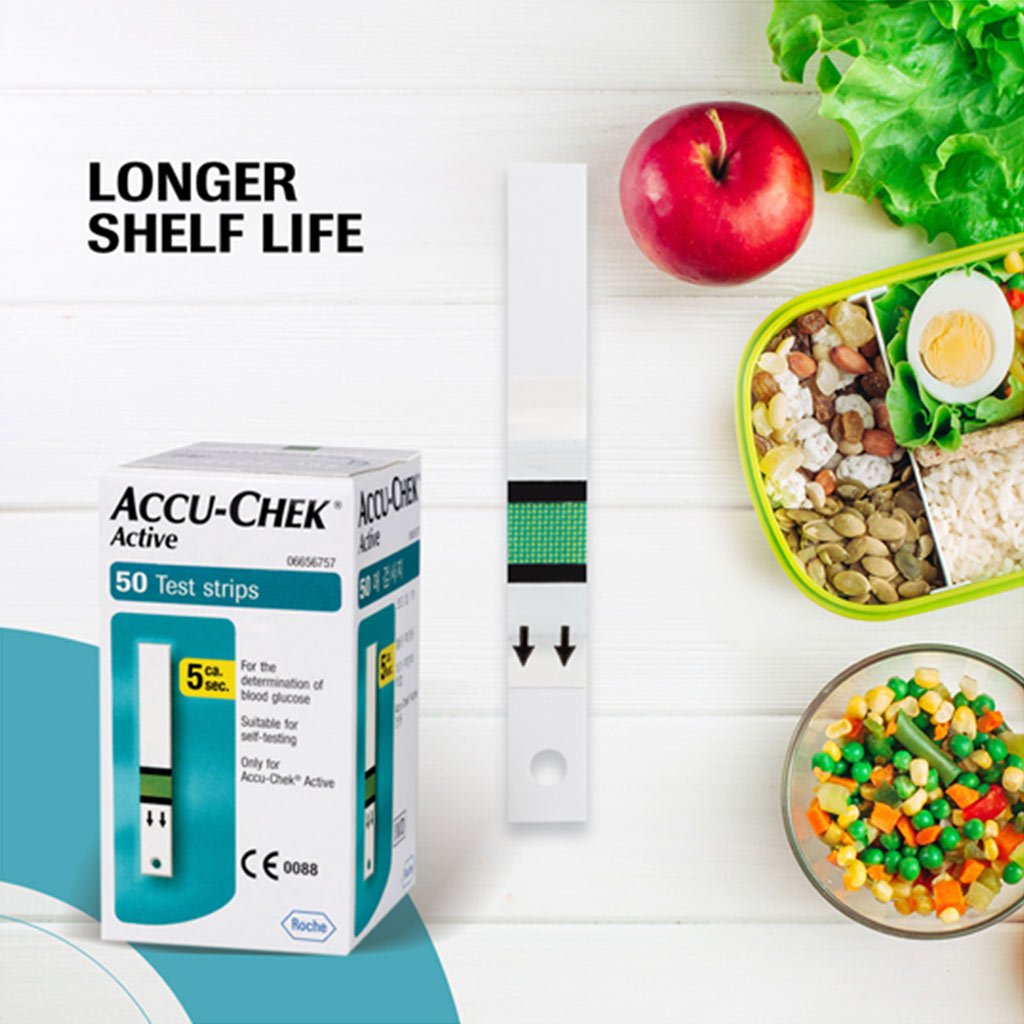 Accu-Chek Active Test Strips For Diabetic Blood Glucose Testing, Pack of 50's - Easy Pharmacy LLC