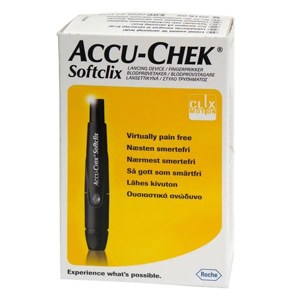 Accu-Chek Softclix Prikpen Lancing Device With 11 Fixed Depth Settings For Diabetic Blood Glucose Testing
