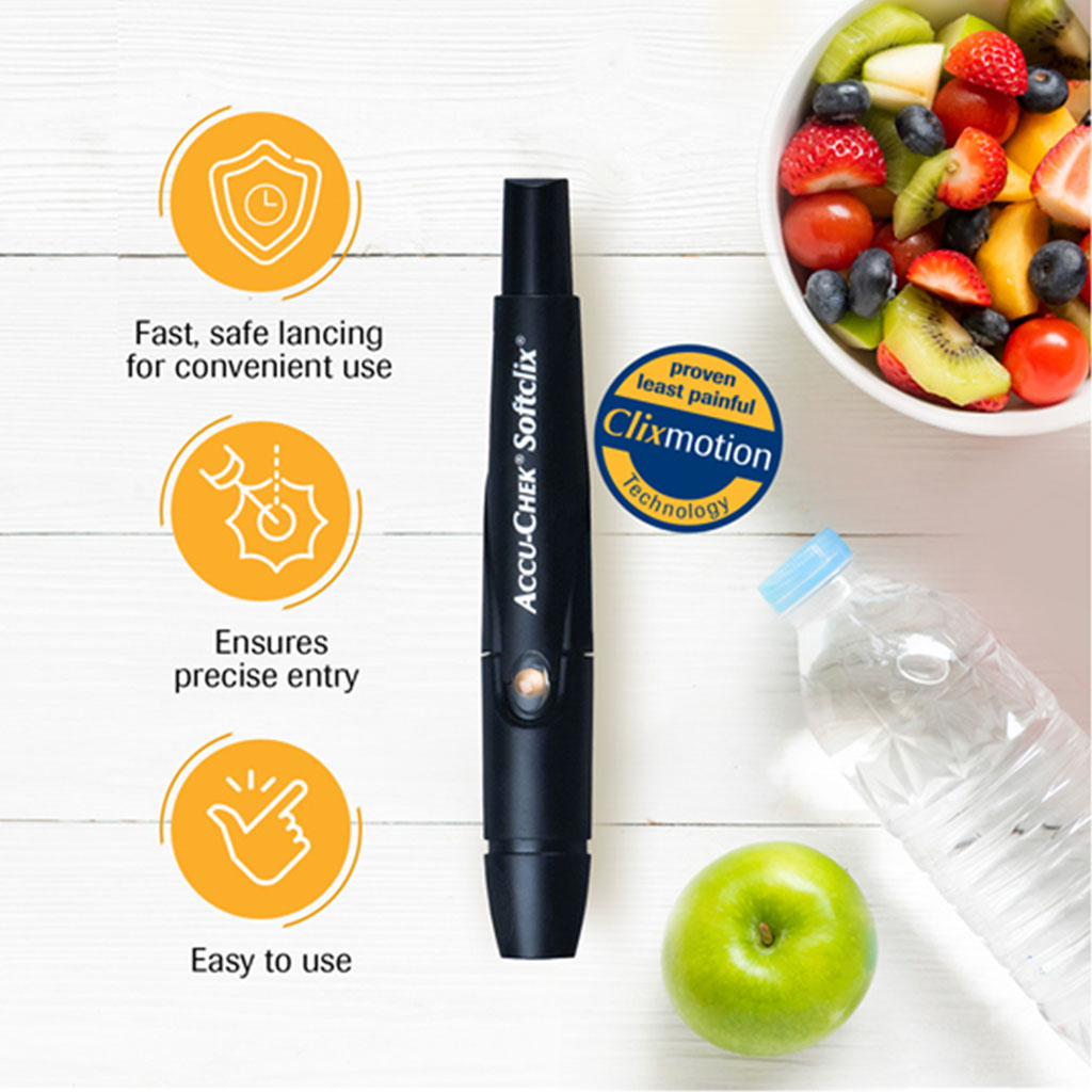 Accu-Chek Softclix Prikpen, Lancing Device For Painless Diabetic Blood Glucose Testing - Easy Pharmacy LLC