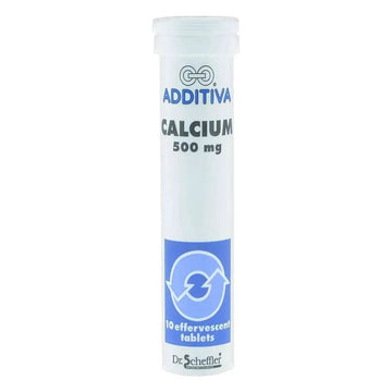 Additiva Calcium 500 mg Effervescent Tablets – Daily Bone & Wellness Support, 10 Count