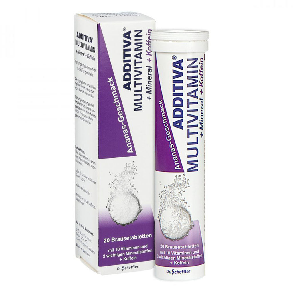 Additiva Multivitamin, Minerals, Caffeine Effervescent Tablets, Pack of 20's - Easy Pharmacy LLC