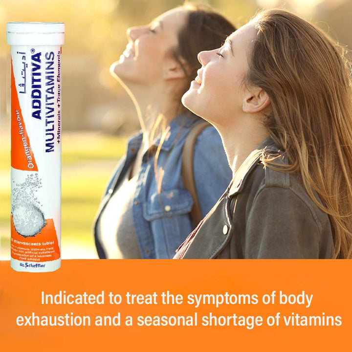 Additiva Multivitamins & Minerals Orange Effervescent Tablets, Pack of 20's - Easy Pharmacy LLC