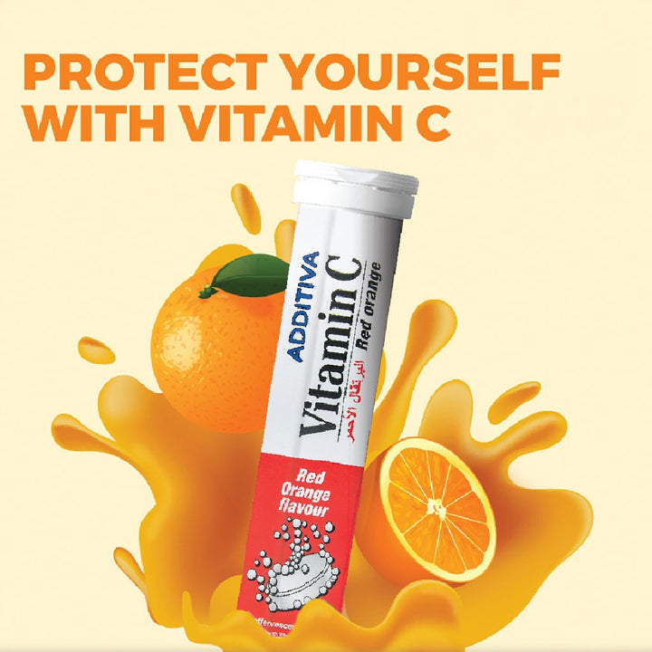 Additiva Vitamin C 1000MG Red Orange Effervescent Tablets 20's - Easy Pharmacy LLC