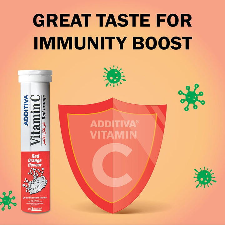 Additiva Vitamin C 1000MG Red Orange Effervescent Tablets 20's - Easy Pharmacy LLC