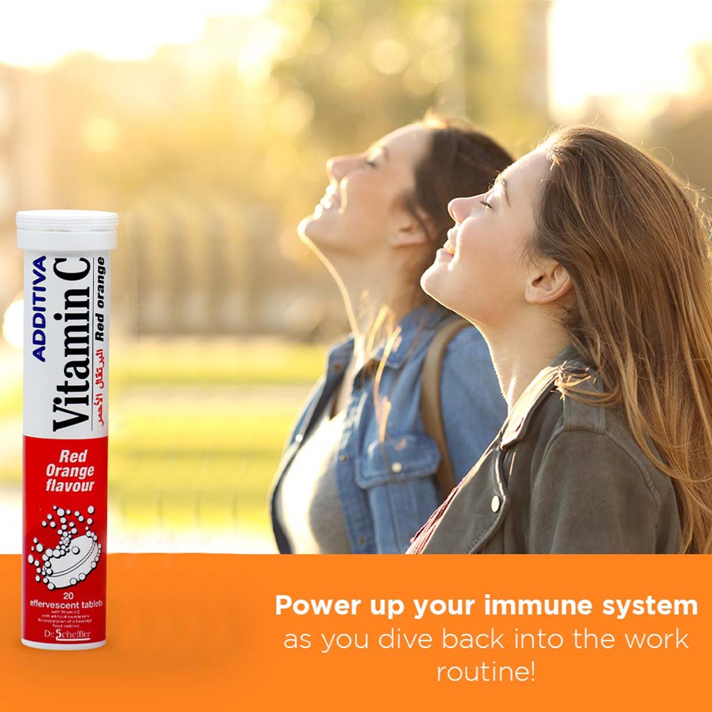 Additiva Vitamin C 1000MG Red Orange Effervescent Tablets 20's - Easy Pharmacy LLC