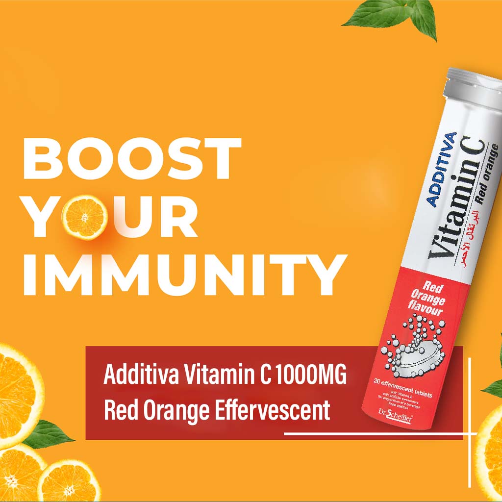 Additiva Vitamin C 1000MG Red Orange Effervescent Tablets 20's - Easy Pharmacy LLC