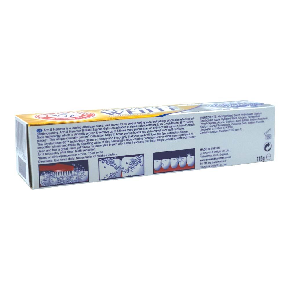 Arm & Hammer Advance White Brilliant Sparkle Gel Toothpaste 115 g - Easy Pharmacy LLC