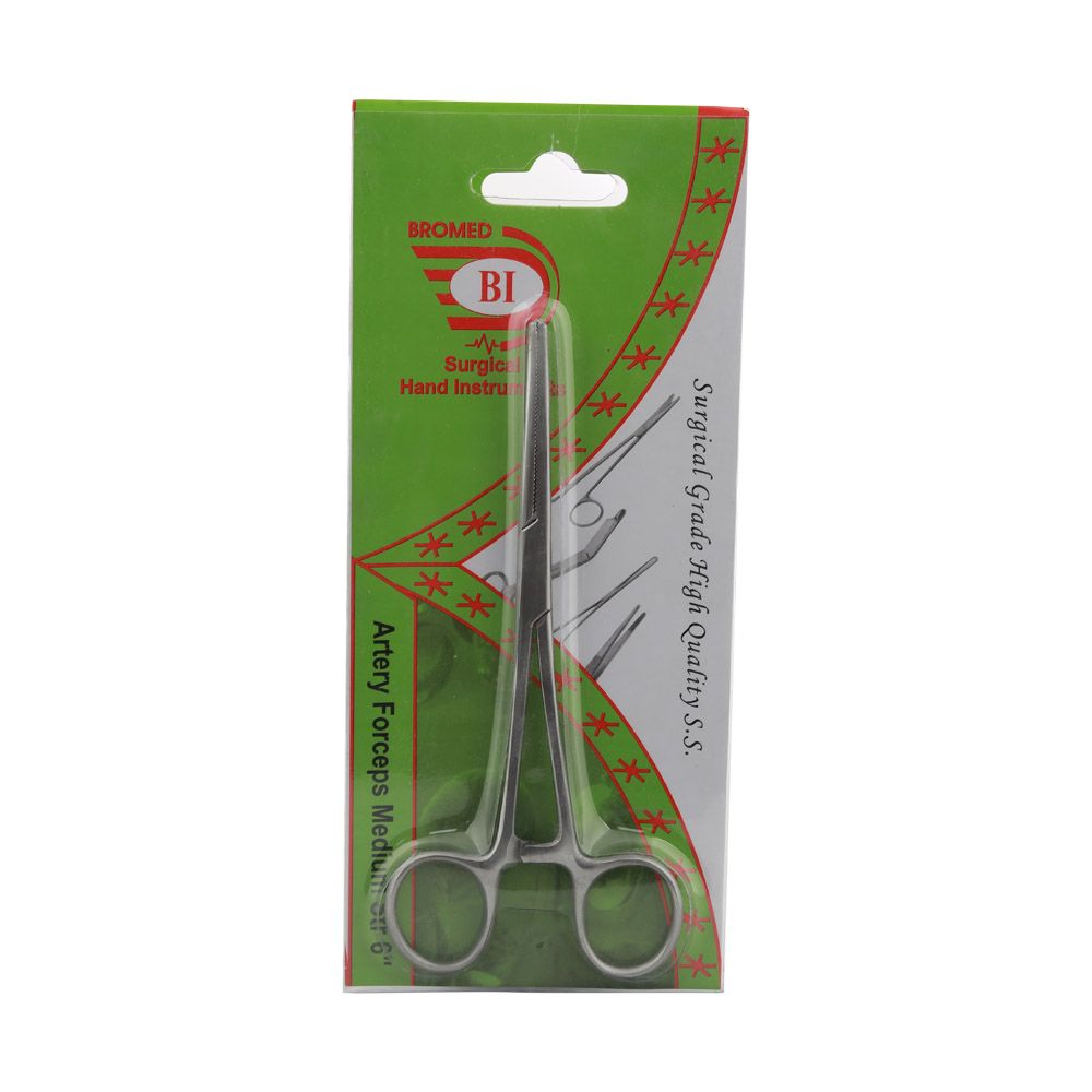Bromed Artery Forceps Medium Straight 6 inches - Easy Pharmacy LLC