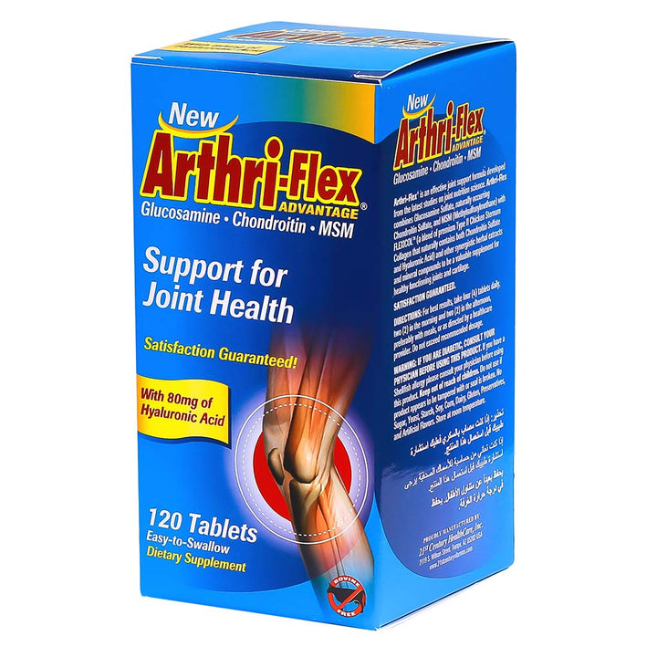 21st Century Arthri-Flex Advantage Tablet With MSM, Glucosamine, Chondroitin & Hyaluronic Acid, For Joint Health, Pack of 120's - Easy Pharmacy LLC