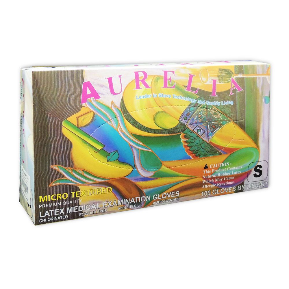 Aurelia Micro Textured Latex Medical Examination Gloves Small 100's - Easy Pharmacy LLC