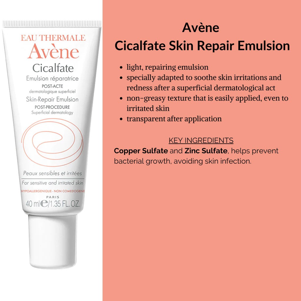 Avene Cicalfate Post Procedure Skin Repair Emulsion 40ml - Easy Pharmacy LLC