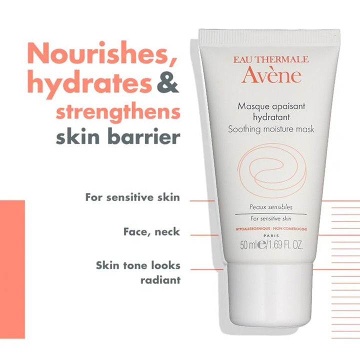Avene Soothing Moisture Mask For Sensitive Skin 50ml - Easy Pharmacy LLC